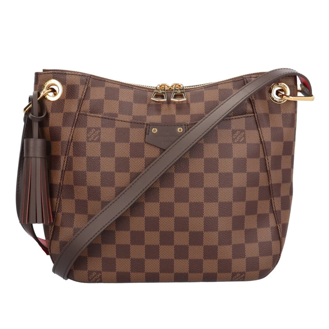 Louis Vuitton Southbank Damier Shoulder Bag, Canvas N42230, Brown, Women's, with Tassel: --- Catalog ---Category: SizeSize (HxWxD): 25cm x 31cm x 5cm / 9.84'' x 12.2'' x 1.96''Category: DesignType: Shoulder bagColor: Brown, Red colorGender: WomenMaterial: Damier Canvas Category: GeneralLi
