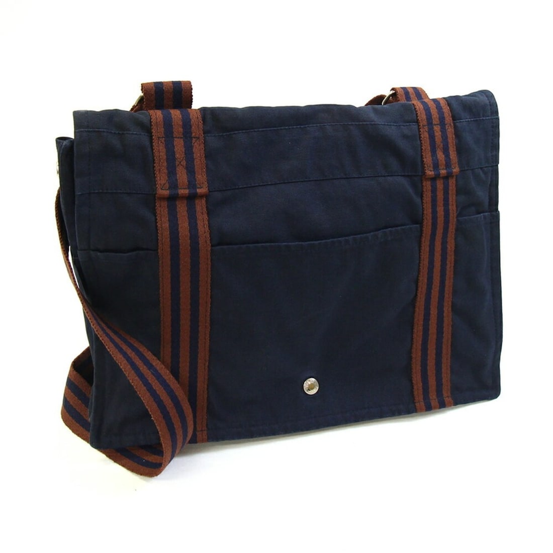 Hermes Fourre-Tout Bassas MM Shoulder Bag, Navy Cotton Canvas, Men's & Women's: --- Catalog ---Category: SizeSize (HxWxD): 29cm x 40cm x 8.5cm / 11.41'' x 15.74'' x 3.34''Category: DesignType: Shoulder bagColor: NavyGender: Men,WomenMaterial: Cotton canvas Category: GeneralBrand: