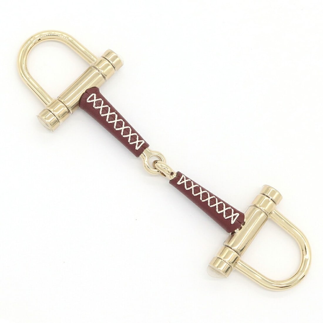 Hermes Scarf Ring Double D Sellier H603802S 01 Rouge H Permabrass Agneau Muffler Clip Shawl Women's: --- Catalog ---Category: DesignType: OthersColor: Champagne gold, Red colorGender: WomenMaterial: Agneau Milo Category: GeneralBrand: HermesCountry of Origin: ItalyCategory: Physical PropertiesSize (H