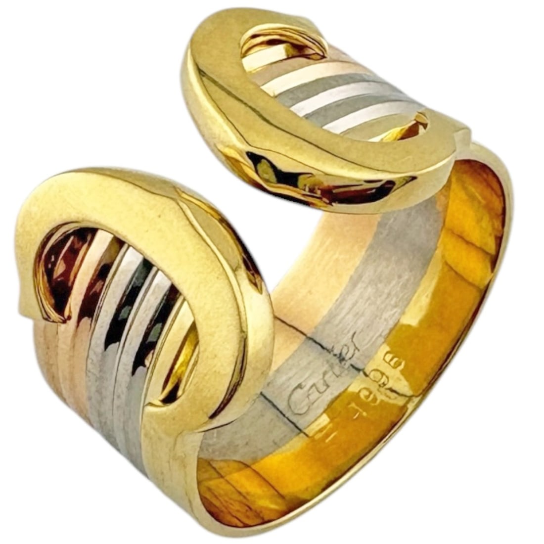 Cartier 2C Ring, 1, 18K Yellow Gold, Men's and Women's, CARTIER: --- Catalog ---Category: SizeJP Size: 16US Size: 8Category: DesignType: Band ringGender: Men,WomenMaterial: Pink gold (18K), White gold (18K), Yellow gold (18K)Category: GeneralBrand: Cartier--- Item 