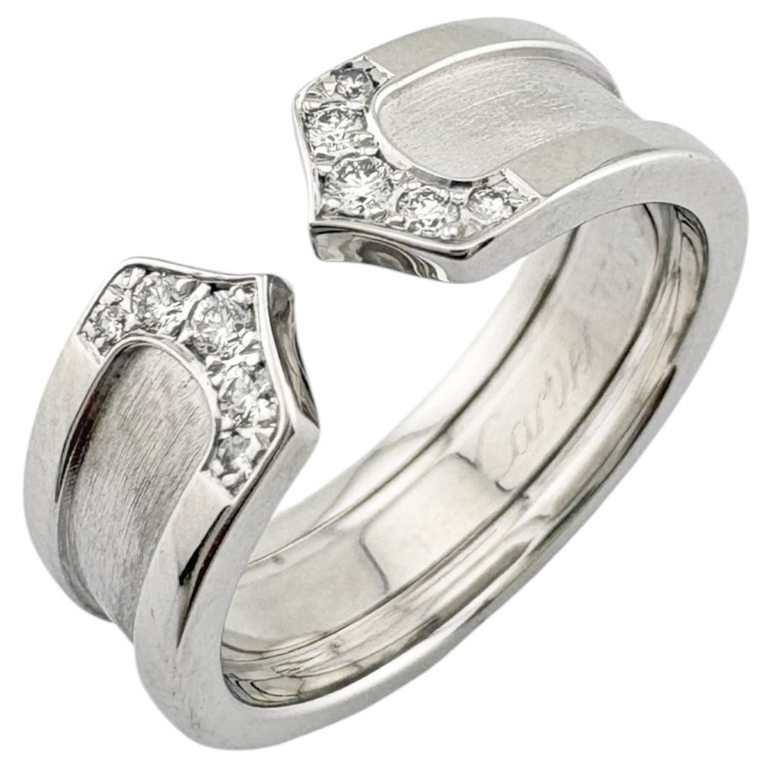 Cartier C2 Ring, 1, 18K White Gold, 53ct, Women's, CARTIER (1 of 10)