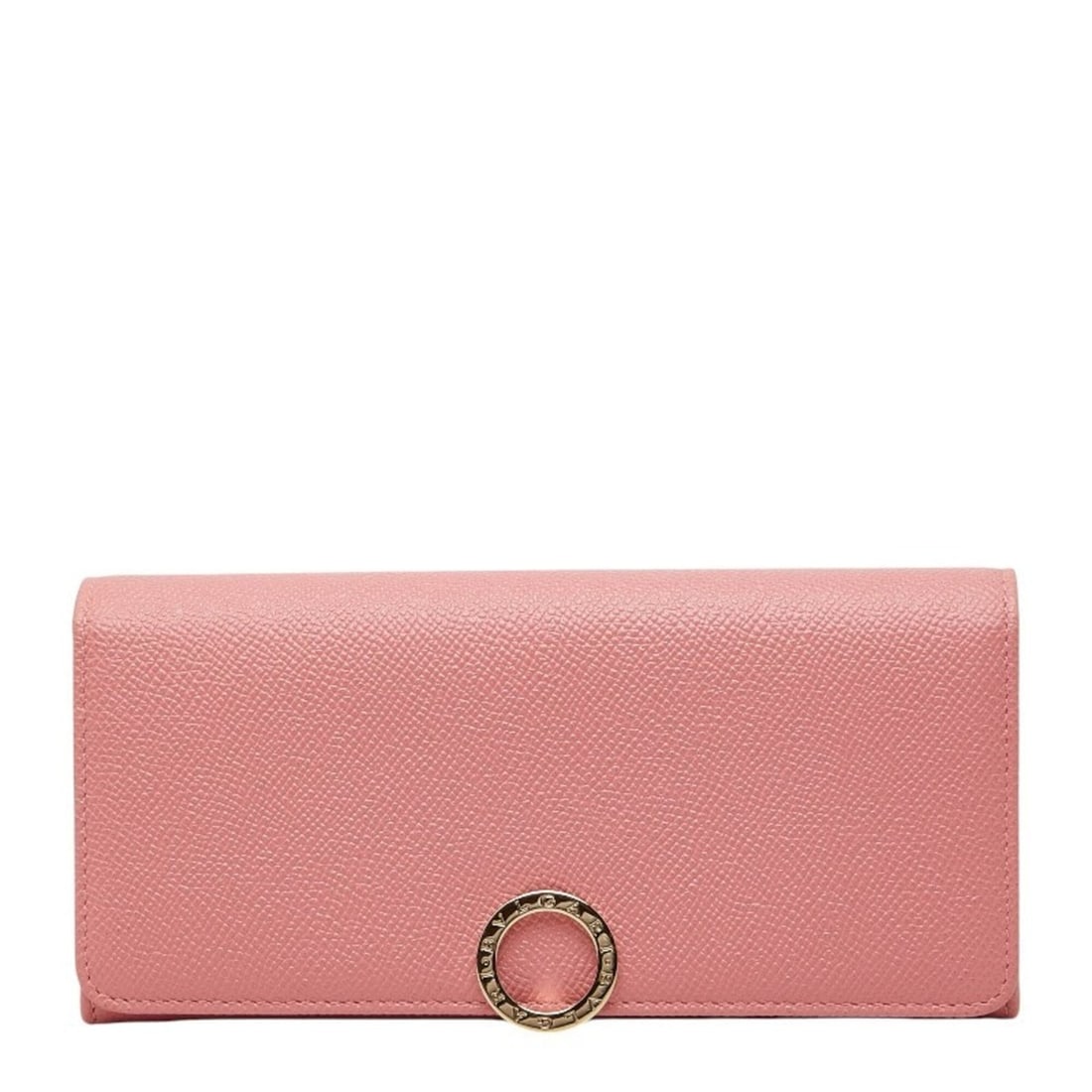 BVLGARI Long Wallet Pink Leather Women's: --- Catalog ---Category: SizeSize (HxWxD): 9cm x 19cm x 1.5cm / 3.54'' x 7.48'' x 0.59''Category: DesignType: Long wallet (bi-fold)Color: PinkGender: WomenMaterial: Leather Category: GeneralBrand: Bvl