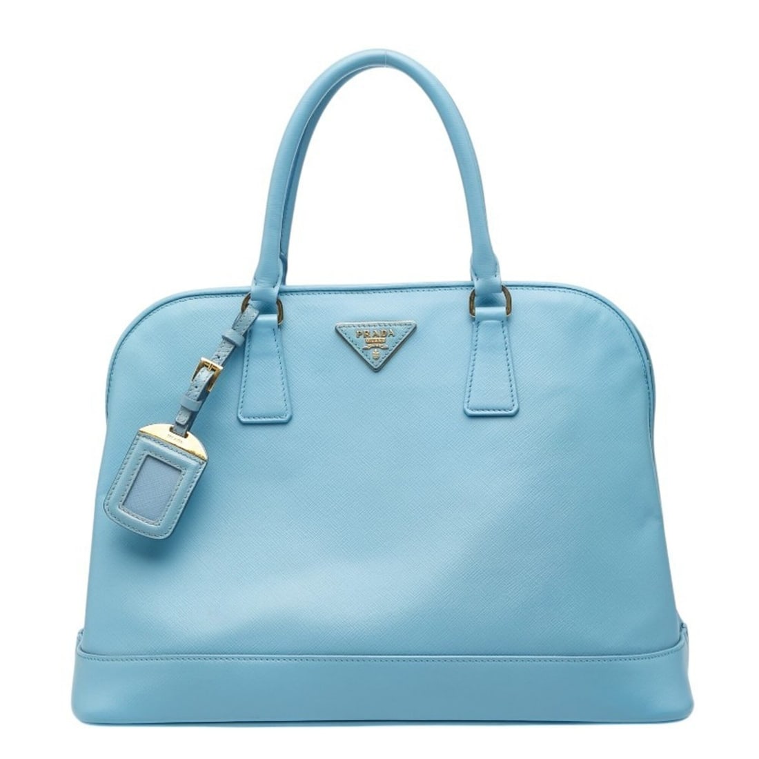 Prada Triangle Logo Plate Saffiano Open Promenade Handbag Light Blue Leather Women's PRADA: --- Catalog ---Category: SizeSize (HxWxD): 26cm x 37cm x 16.5cm / 10.23'' x 14.56'' x 6.49''Category: DesignType: HandbagColor: Light blueGender: WomenMaterial: Leather Category: GeneralBrand: Prada--