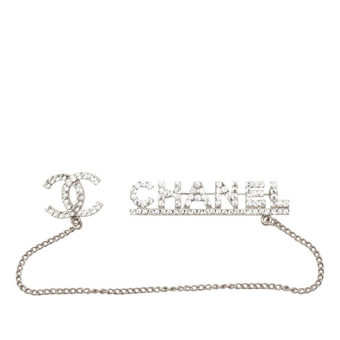 Chanel Coco Mark Logo Brooch 02P Silver Metal Rhinestone Women's CHANEL: --- Catalog ---Category: SizeSize (HxWxD): 9.30mm x 4.59cm / 0.36'' x 1.8''Category: DesignType: BroochColor: SilverGender: WomenMaterial: Metal, RhinestoneCategory: GeneralBrand: Chanel--- Item List 