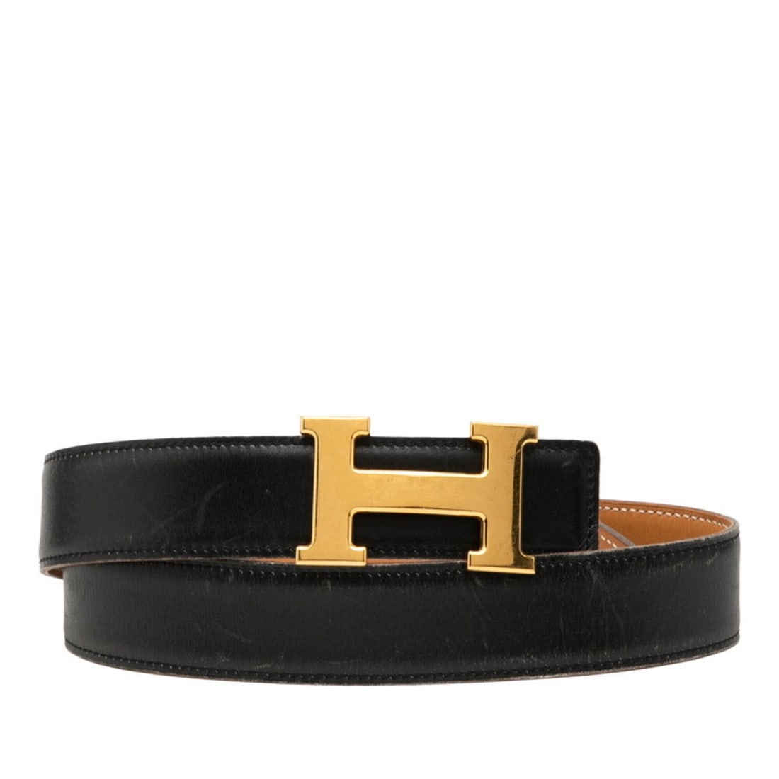 Hermes Constance H-belt, reversible belt, size: 70, black/beige, box calf leather, women's.: --- Catalog ---Category: SizeLength: 68cm - 73cm / 26.77'' - 28.74''Category: DesignType: Standard beltColor: Beige, BlackGender: WomenLeather/Fur Type: Box calf leatherMaterial (Strap): Leather Categ