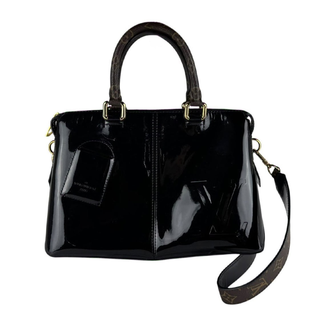 Louis Vuitton LOUIS VUITTON Handbag Shoulder Bag Tote Miroir Patent Leather Monogram Canvas Black: --- Catalog ---Category: SizeSize (HxWxD): 21cm x 30cm x 13cm / 8.26'' x 11.81'' x 5.11''Category: DesignType: Handbag, Shoulder bagColor: Black, Brown, MonogramGender: WomenMaterial: Patent leather ,