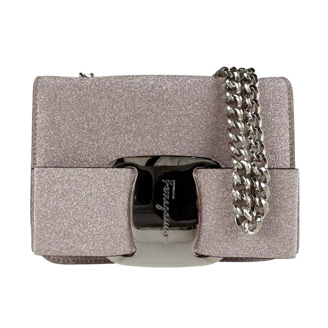 Salvatore Ferragamo shoulder bag, Vara ribbon, leather, metallic pink, women's, z10355: --- Catalog ---Category: SizeSize (HxWxD): 12cm x 16cm x 5cm / 4.72'' x 6.29'' x 1.96''Category: DesignType: Shoulder bagColor: Metallic pinkGender: WomenMaterial: Leather Category: GeneralBrand: Salv