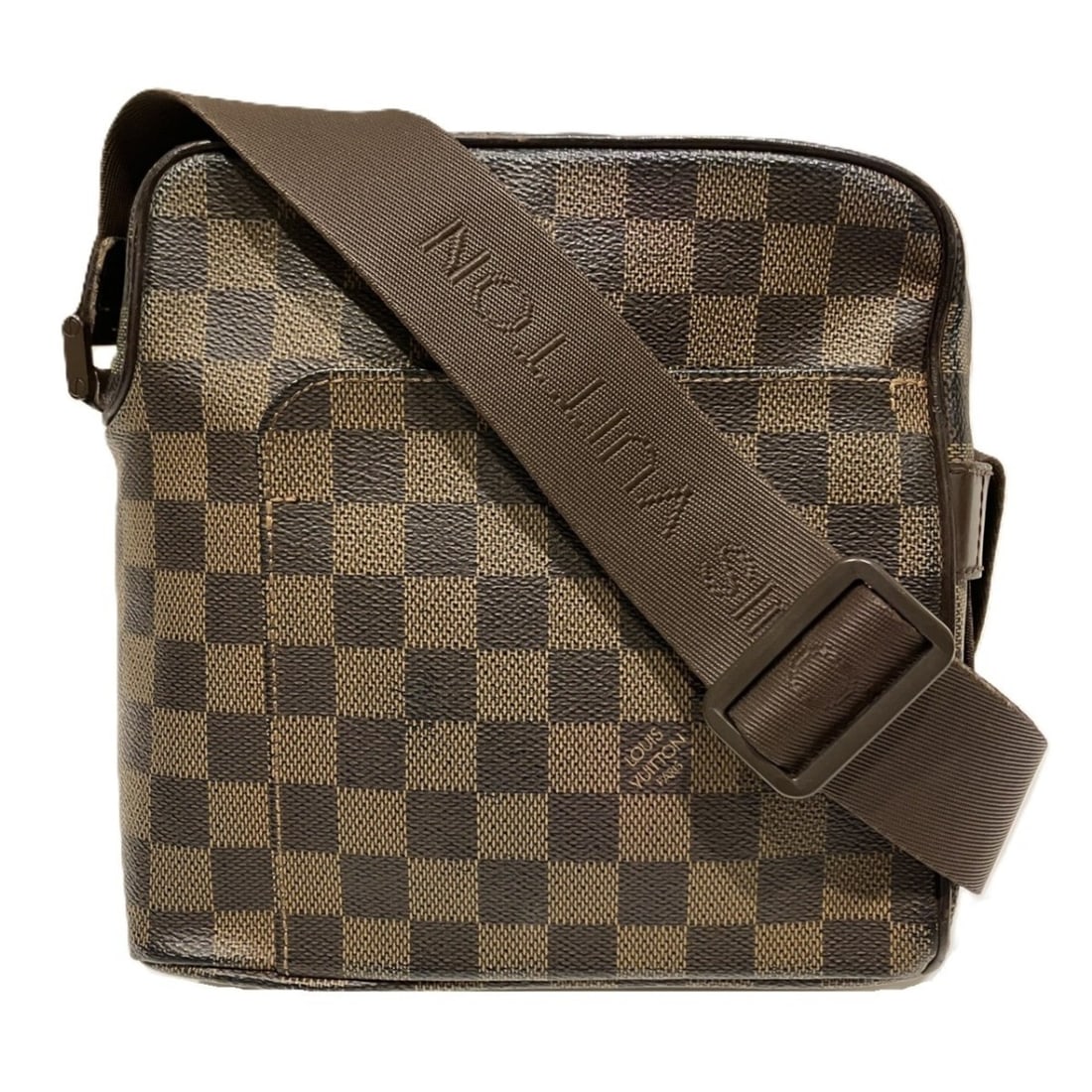 Louis Vuitton Olaf PM Shoulder Bag, Damier Toile Leather, N41442: --- Catalog ---Category: SizeSize (HxWxD): 20cm x 20cm x 7.5cm / 7.87'' x 7.87'' x 2.95''Category: DesignType: Shoulder bagColor: BrownGender: Women,MenMaterial: Damier Canvas Category: GeneralMPN: N4