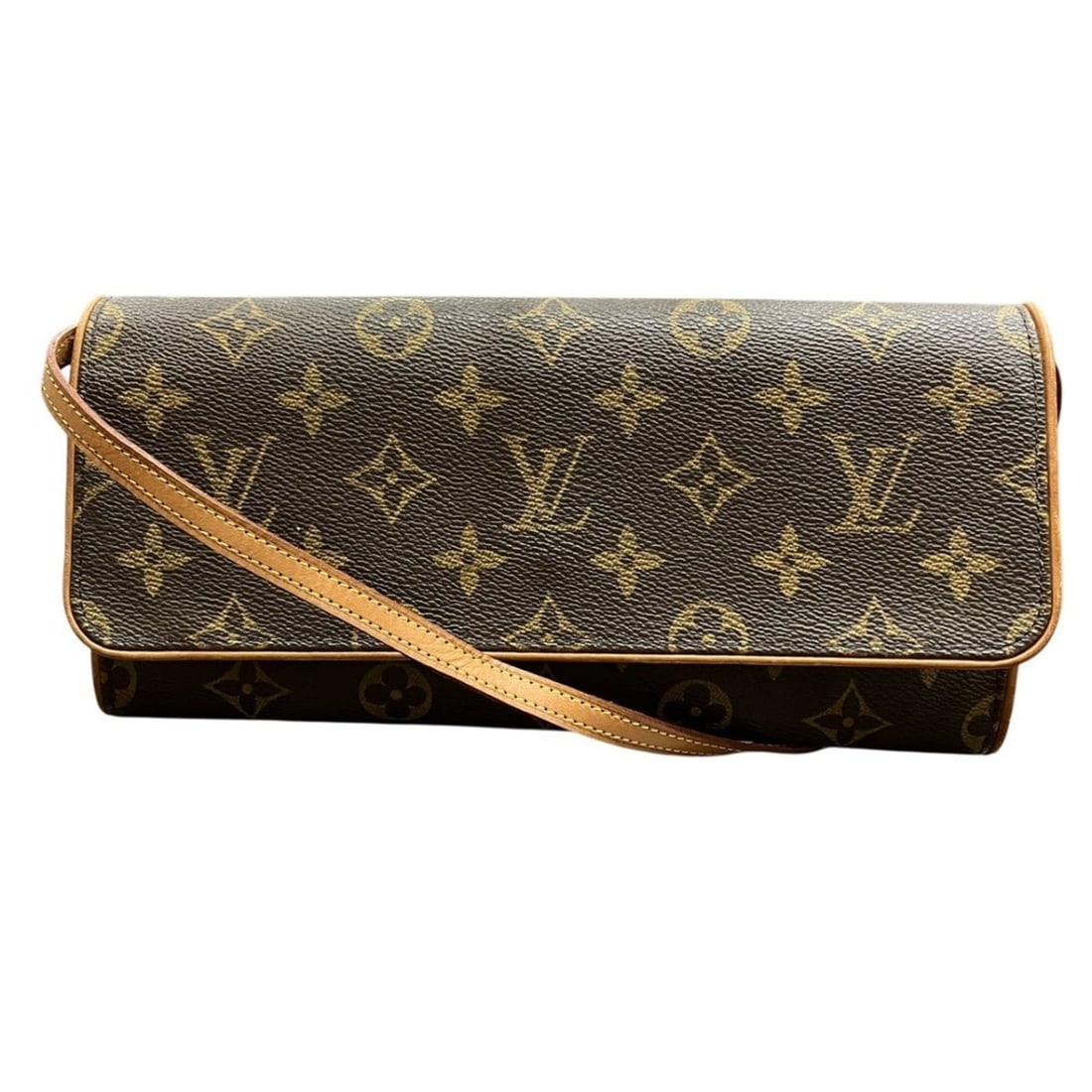 Louis Vuitton Pochette Twin GM Shoulder Bag, Monogram, M51852: --- Catalog ---Category: SizeSize (HxWxD): 12cm x 24.5cm x 2cm / 4.72'' x 9.64'' x 0.78''Category: DesignType: Pochette, Shoulder bagColor: BrownGender: Men,WomenMaterial: Monogram Category: GeneralMP
