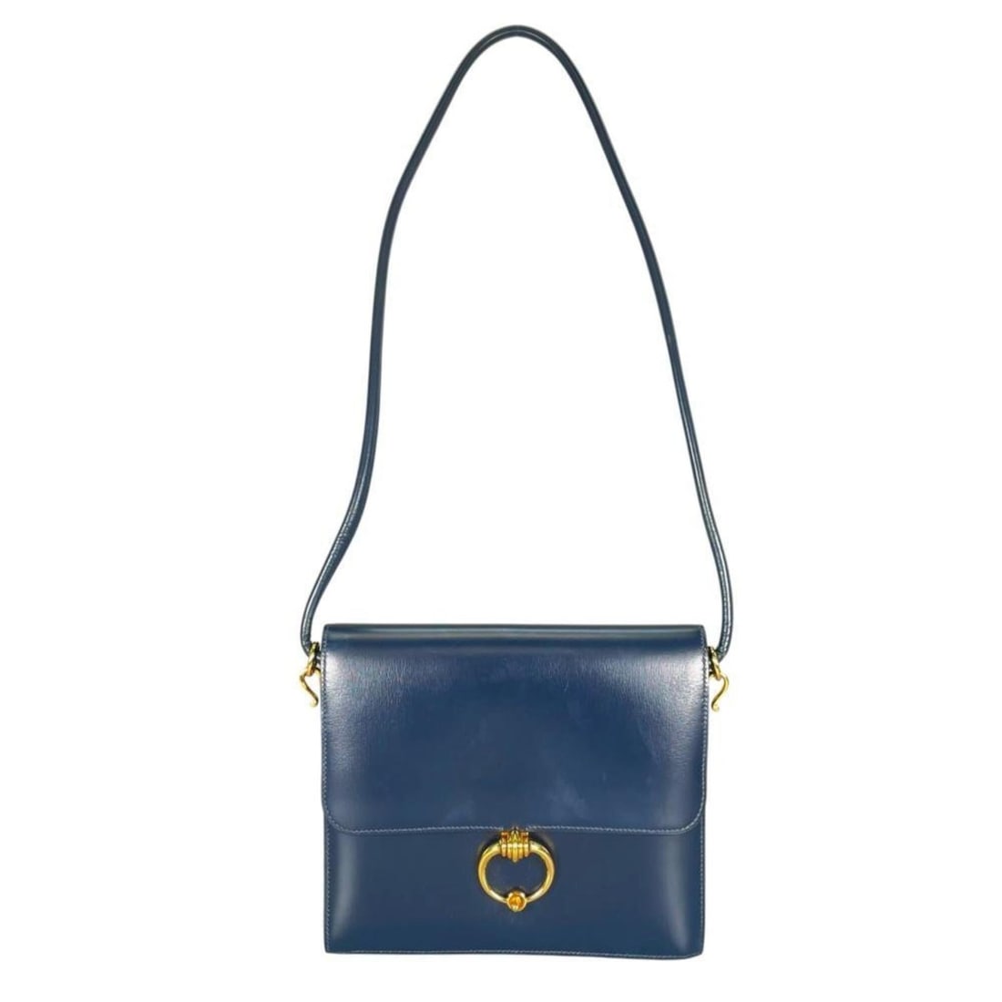 Hermes Women's Secana 22 One-Shoulder Bag, Vintage, HERMES N Stamp, Leather, Blue, Gold Hardware,: --- Catalog ---Category: SizeSize (HxWxD): 22cm x 22cm x 2cm / 8.66'' x 8.66'' x 0.78''Category: DesignType: Shoulder bagColor: BlueGender: WomenMaterial: Leather Category: GeneralBrand: Hermes--- Ite