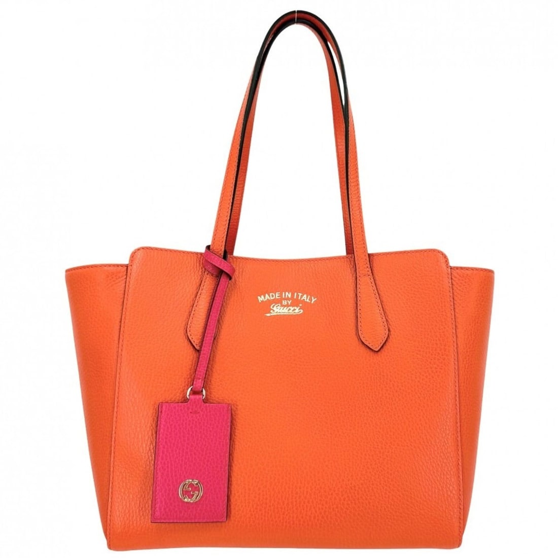 Gucci Women's Swing Tote Bag, Shoulder GUCCI 354408, Leather, Orange Pink, Gold Hardware: --- Catalog ---Category: SizeSize (HxWxD): 23cm x 27cm x 15cm / 9.05'' x 10.62'' x 5.9''Category: DesignType: Handbag, Tote bagColor: Orange, PinkGender: WomenMaterial: Leather Category: GeneralBrand: