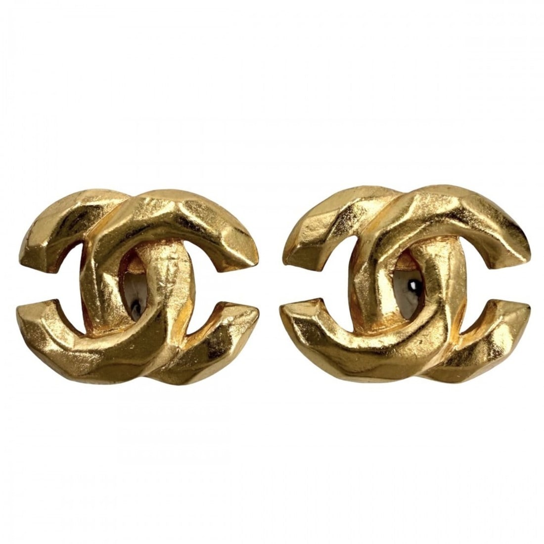 Chanel Earrings for Women, Coco Mark, Vintage, CHANEL GP 99P Gold, Approx. 8.0g, 1999: --- Catalog ---Category: SizeSize (HxWxD): 15.00mm x 19.00mm x 3.00mm / 0.59'' x 0.75'' x 0.12''Category: DesignType: Clip earringsColor: GoldGender: WomenMaterial: Gold platingCategory: GeneralBrand: