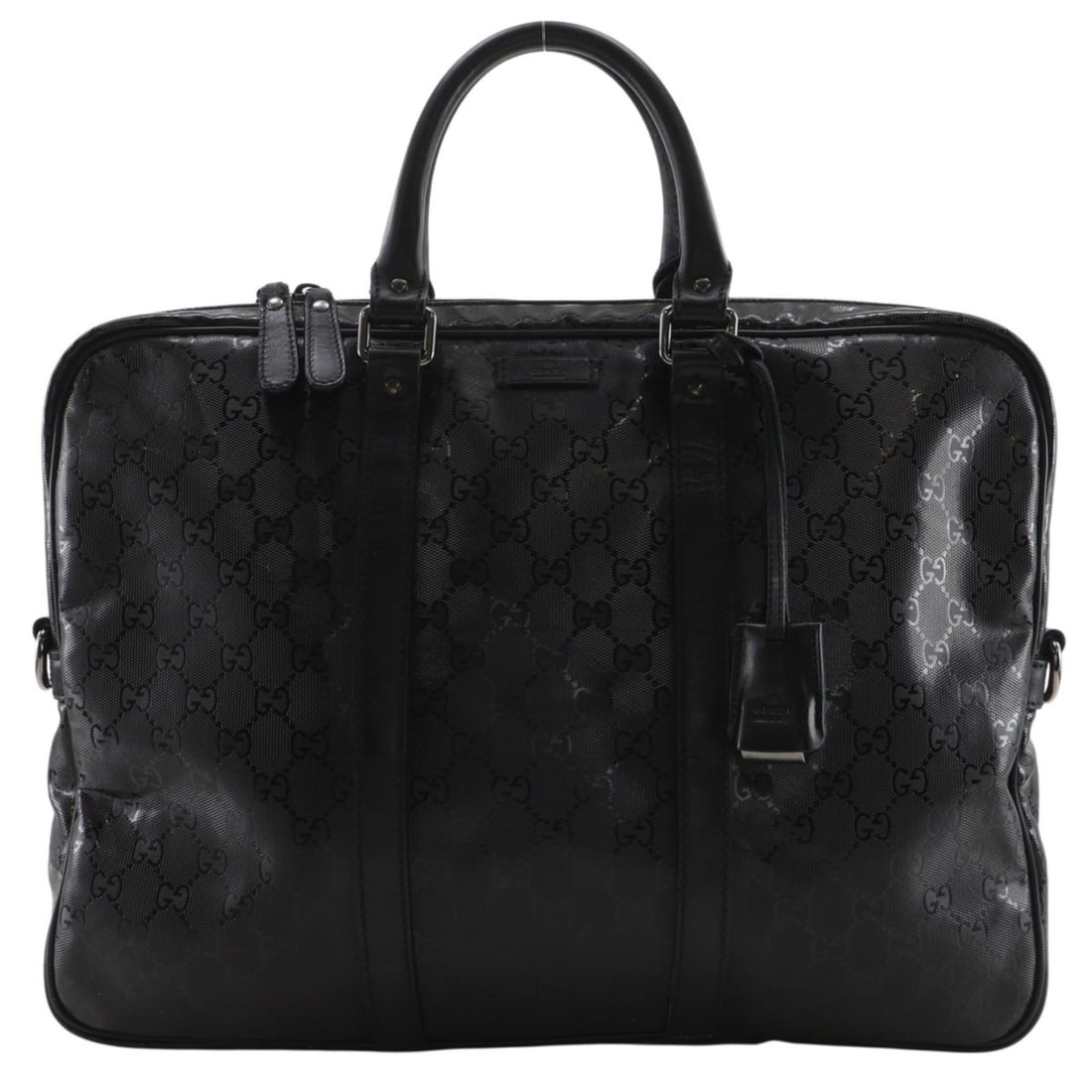 Gucci GUCCI Briefcase Business Bag GG Imprime 201430 PVC Black A4 Double Zipper Men's: --- Catalog ---Category: SizeSize (HxWxD): 30cm x 40cm x 5cm / 11.81'' x 15.74'' x 1.96''Category: DesignType: HandbagColor: BlackGender: MenMaterial: PVC Category: GeneralMPN: 201430Brand: Gucci--- I
