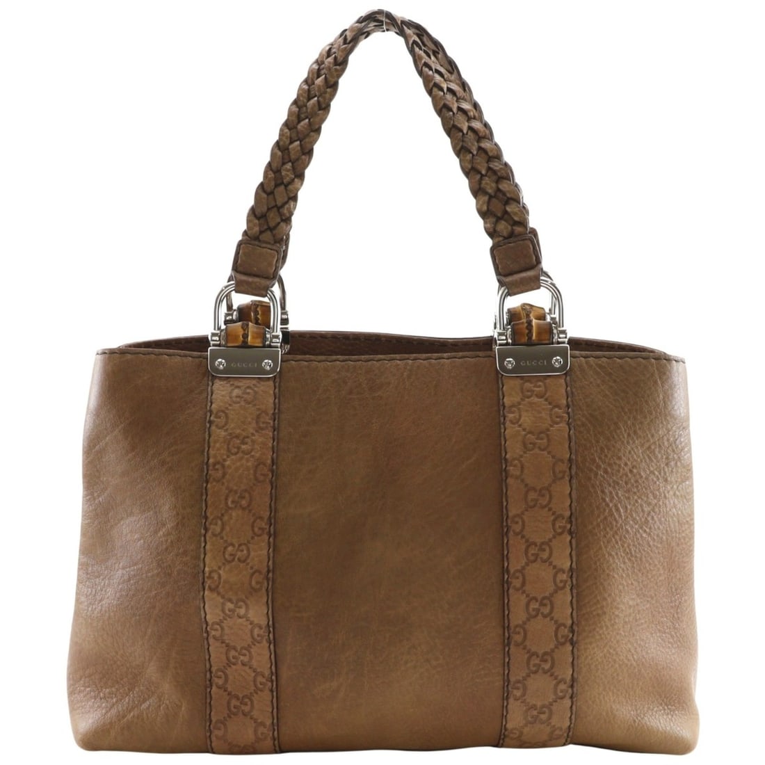 Gucci Bamboo Bar Tote Bag GG 232947, Shima Leather, Brown, A4 Size, Women's: --- Catalog ---Category: SizeSize (HxWxD): 25cm x 38cm x 13cm / 9.84'' x 14.96'' x 5.11''Category: DesignType: Tote bagColor: BrownGender: WomenMaterial: Leather Category: GeneralMPN: 232947Brand: Guc