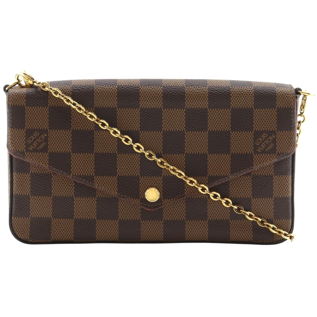 Louis Vuitton Pochette Felicie Shoulder Bag/2-Way Clutch, N40492, Damier Canvas, 2019 Model, SF2149,: --- Catalog ---Category: SizeSize (HxWxD): 12cm x 21cm x 3cm / 4.72'' x 8.26'' x 1.18''Category: DesignType: Pochette, Pouch, Shoulder bagColor: BrownGender: WomenMaterial: Damier Canvas Category: Gen