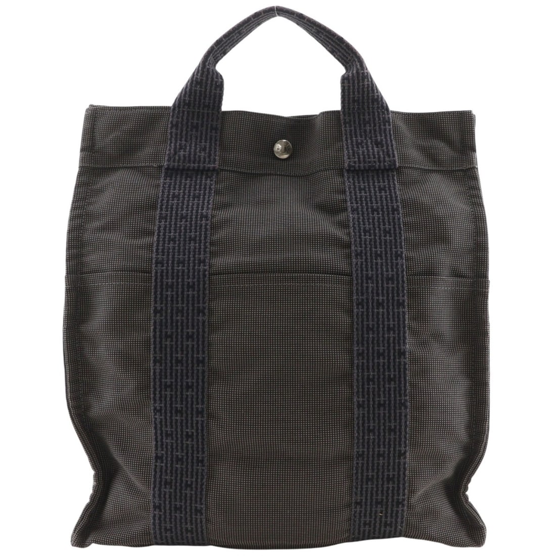 Hermes Sac Ad PM Backpack/Daypack, Herline Nylon Canvas, Gray, 2-way, A5 size, Snap Button, Women's (1 of 15)