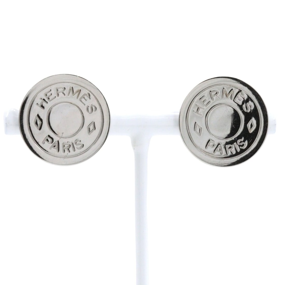 Hermes HERMES Sellier Earrings, Metal, Silver, Approx. 7.5g, Women's: --- Catalog ---Category: SizeSize (HxWxD): 20.00mm x 20.00mm / 0.79'' x 0.79''Category: DesignType: Clip earringsColor: SilverGender: WomenCategory: GeneralBrand: Hermes--- Item List ---Section: Condi