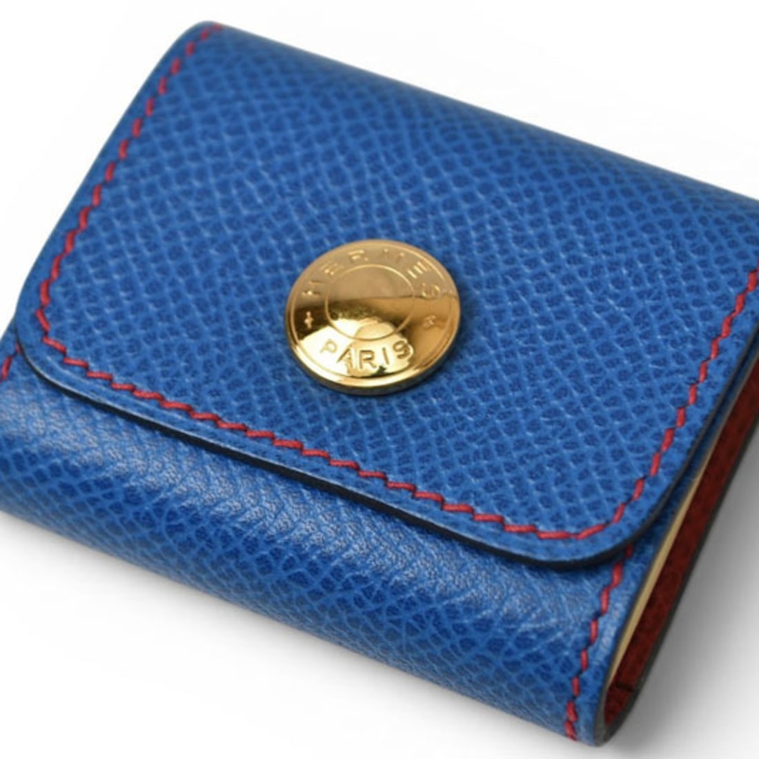 Hermes Post-it Note Case / Sticky Case, Aladif Courchevel Leather, Blue, 1997: --- Catalog ---Category: DesignSize: Compact sizeColor: Blue, Red colorGender: Unisex,Women,MenMaterial: Courchevel leather Category: GeneralBrand: HermesCountry of Origin: FranceCategory: Physical Pr
