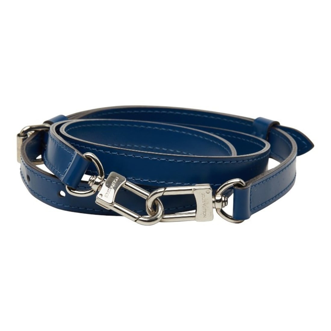 Louis Vuitton Shoulder Strap, Navy Leather, Women's LOUIS VUITTON: --- Catalog ---Category: SizeHandle/Strap Length: 121cm / 47.63''Category: DesignType: StrapColor: NavyGender: WomenMaterial: LeatherCategory: GeneralBrand: Louis Vuitton--- Item List ---Section: Cond