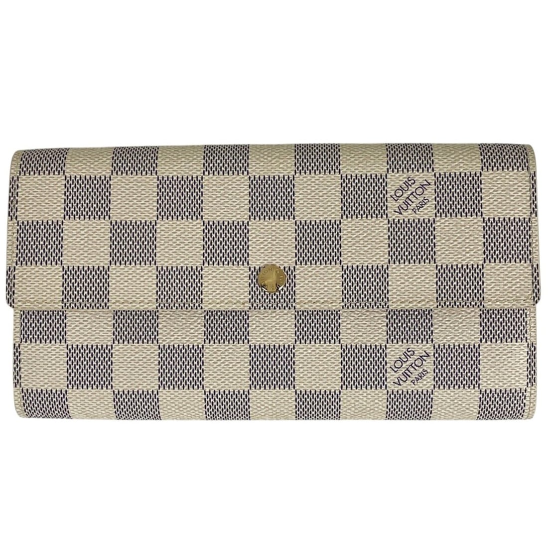 Louis Vuitton Portefeuille Sarah Long Wallet, Damier Azur, White, N61735, Women's: --- Catalog ---Category: SizeSize (HxWxD): 10.5cm x 19cm x 2.5cm / 4.13'' x 7.48'' x 0.98''Category: DesignType: Long wallet (bi-fold)Color: WhiteGender: WomenMaterial: Damier Azur Category: GeneralLi