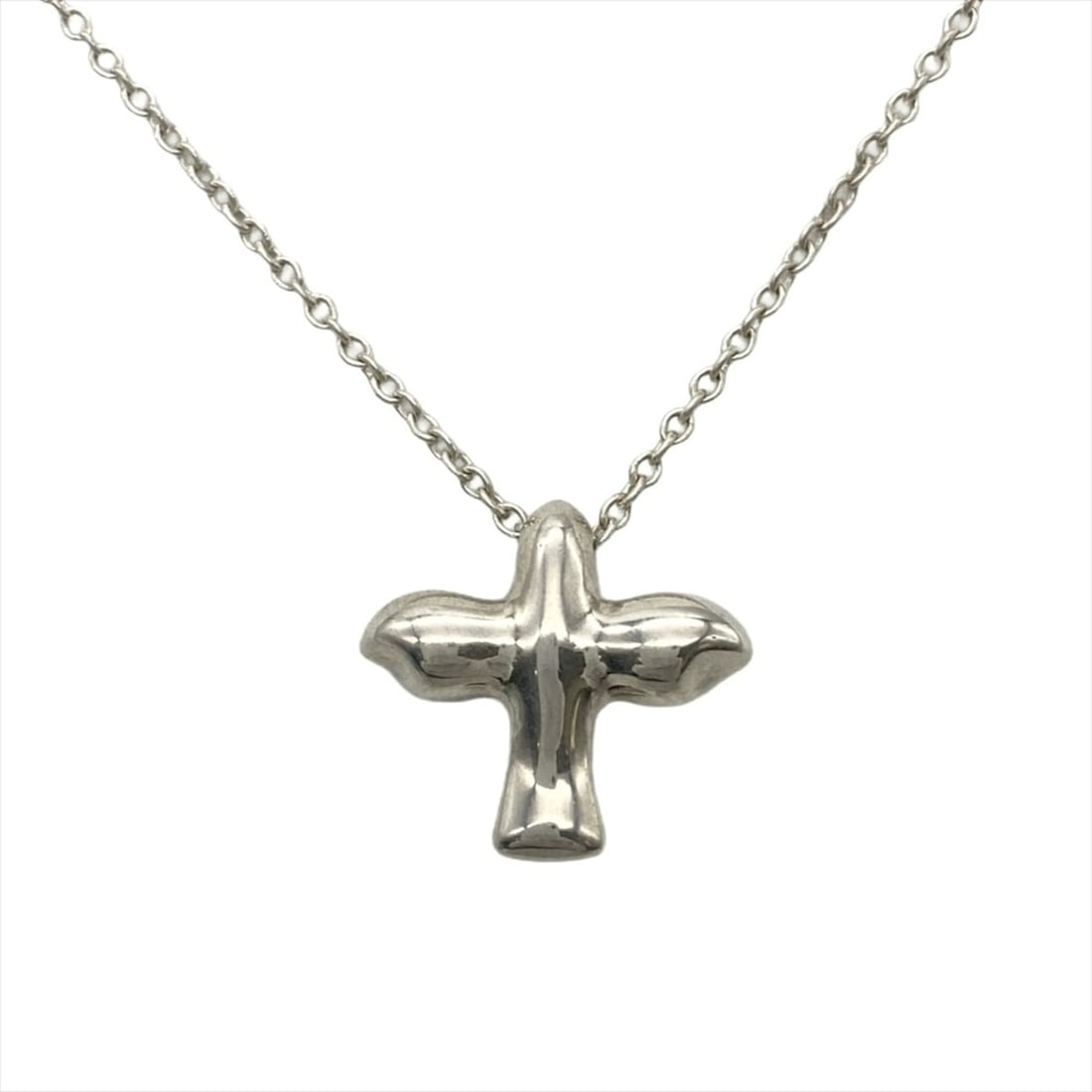Tiffany & Co. Bird Cross Necklace, SV925, 2.4g, Silver, Women's.: --- Catalog ---Category: SizePendant Size: 12mm x 13mm / 0.47'' x 0.51''Neck Circumference: 41.6 cm / 16.37''Category: DesignColor: SilverGender: WomenMaterial: Silver 925Necklace Type: NecklaceCatego