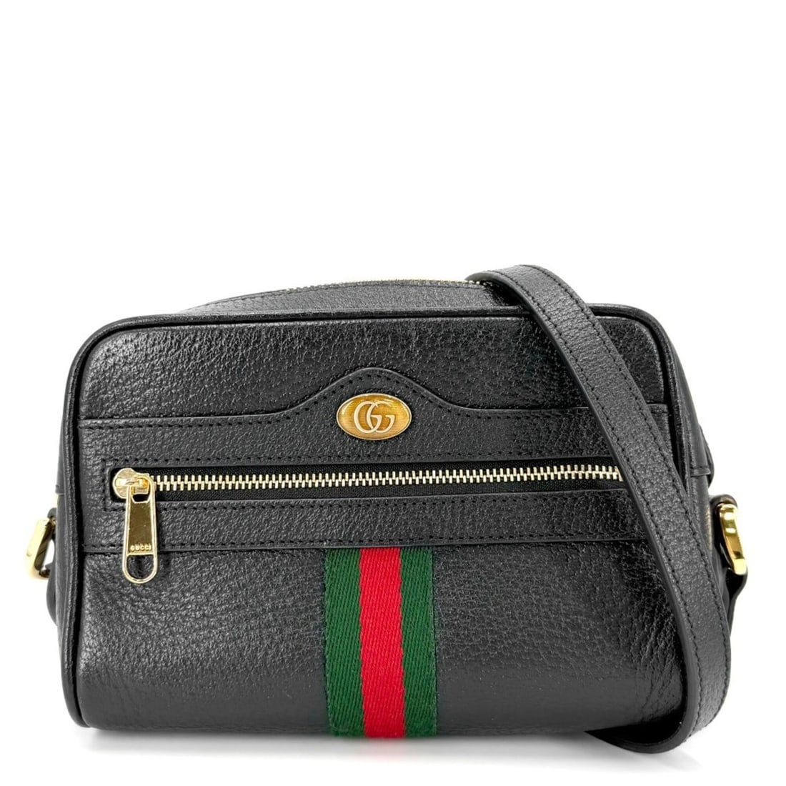 Gucci Ophidia Small Shoulder Bag for Women, Crossbody Bag, Leather, Black, Gold Hardware (Model: --- Catalog ---Category: SizeSize (HxWxD): 13cm x 17cm x 5.5cm / 5.11'' x 6.69'' x 2.16''Category: DesignType: Pochette, Shoulder bagColor: BlackGender: WomenMaterial: Leather Category: GeneralBrand: 
