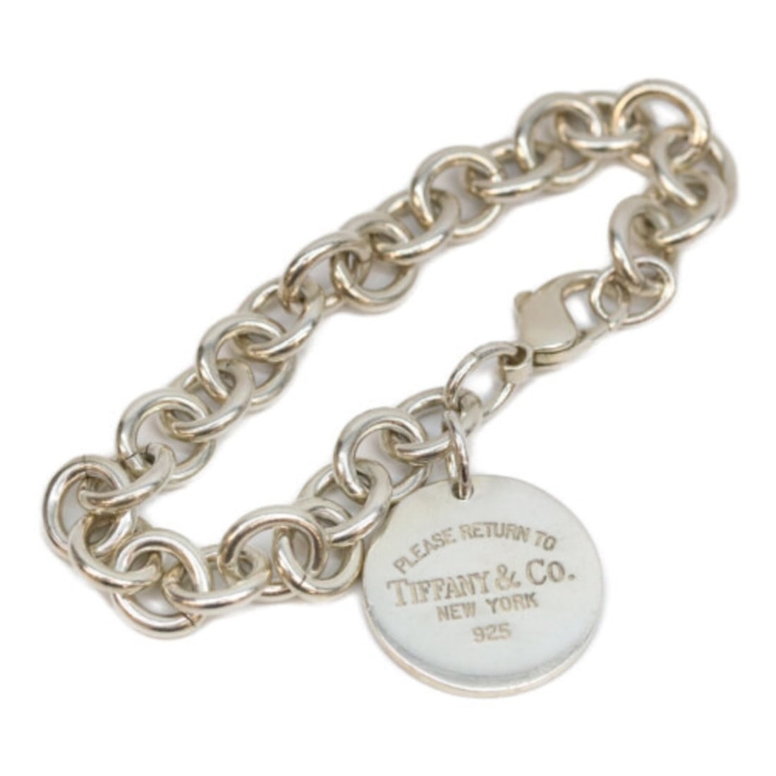 TIFFANY&Co. Tiffany Return to Round Plate SV925 36.3g Bracelet Silver Women's: --- Catalog ---Category: SizeLength: 20cm / 7.87''Category: DesignType: Charm braceletColor: SilverGender: WomenMaterial: Silver 925Category: GeneralBrand: Tiffany--- Item List ---Section: ConditionRa
