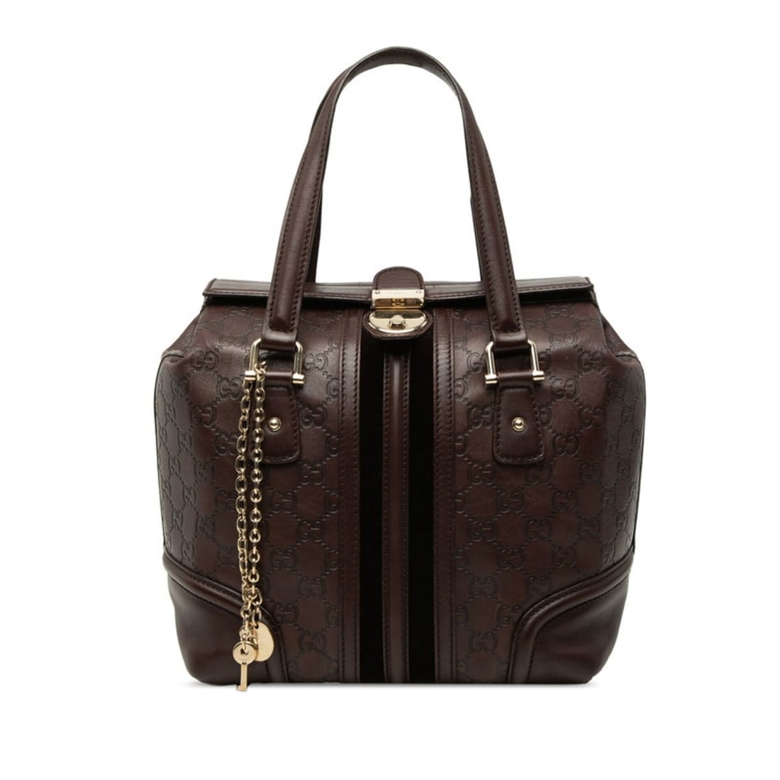 Gucci Guccissima Handbag Doctor's Bag 146002 Brown Leather Women's GUCCI: --- Catalog ---Category: SizeSize (HxWxD): 22cm x 23.5cm x 17cm / 8.66'' x 9.25'' x 6.69''Category: DesignType: HandbagColor: BrownGender: WomenMaterial: Leather Category: GeneralMPN: 146002Brand: Guc