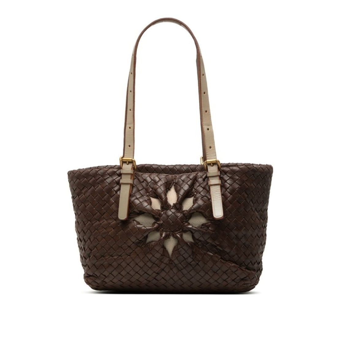 Bottega Veneta Intrecciato Marchese Tote Bag Shoulder Brown Leather Women's BOTTEGAVENETA (1 of 10)