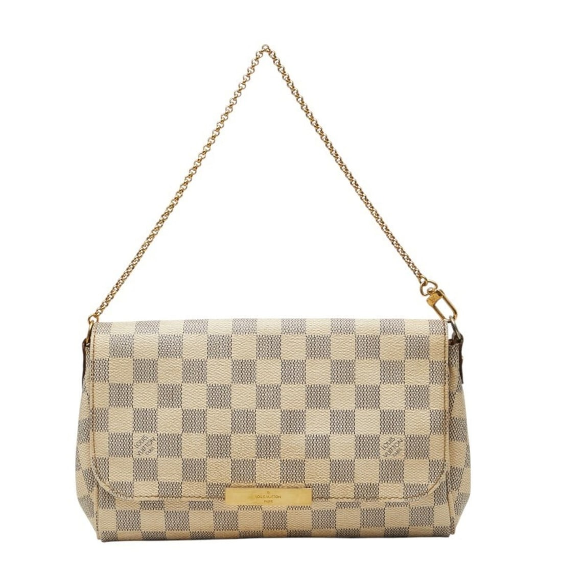 Louis Vuitton Damier Azur Favorite MM Chain Handbag Shoulder Bag N41275 White Leather Women's LOUIS: --- Catalog ---Category: SizeSize (HxWxD): 15cm x 24cm x 5cm / 5.9'' x 9.44'' x 1.96''Category: DesignType: Handbag, Shoulder bagColor: WhiteGender: WomenMaterial: PVC , Leather Category: GeneralMPN: 