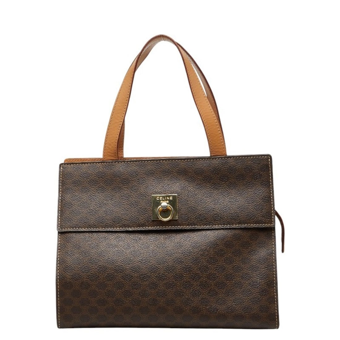 Celine Macadam Handbag, Brown Leather, Women's CELINE: --- Catalog ---Category: SizeSize (HxWxD): 20.5cm x 26cm x 11cm / 8.07'' x 10.23'' x 4.33''Category: DesignType: HandbagColor: BrownGender: WomenMaterial: PVC , Leather Category: GeneralBrand: Celine-