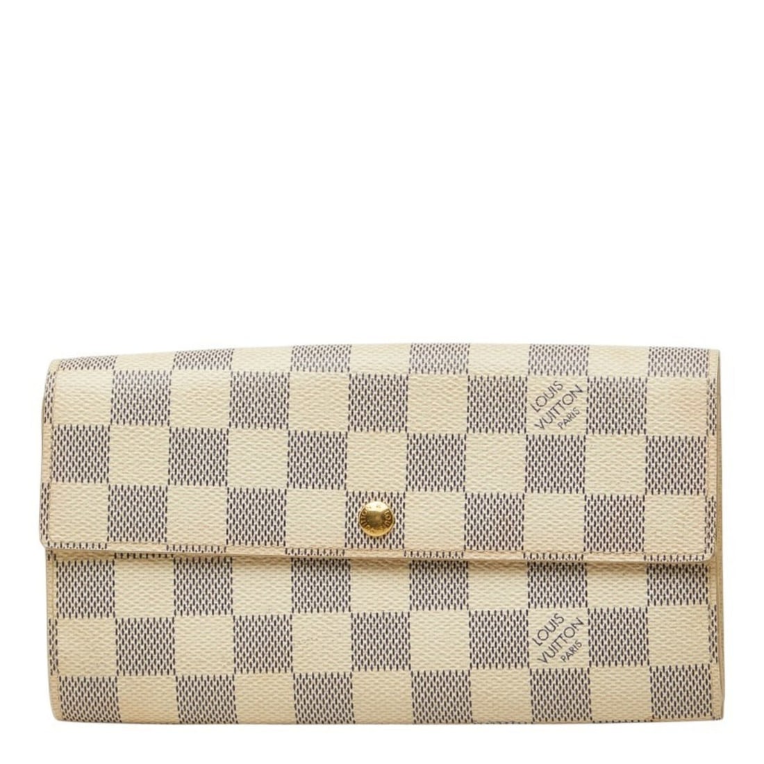 Louis Vuitton Damier Azur Portefeuille Sarah Long Wallet N61735 White Leather Women's LOUIS VUITTON: --- Catalog ---Category: SizeSize (HxWxD): 10.5cm x 19cm x 2cm / 4.13'' x 7.48'' x 0.78''Category: DesignType: Long wallet (bi-fold)Color: WhiteGender: WomenMaterial: PVC , Leather Category: GeneralMP