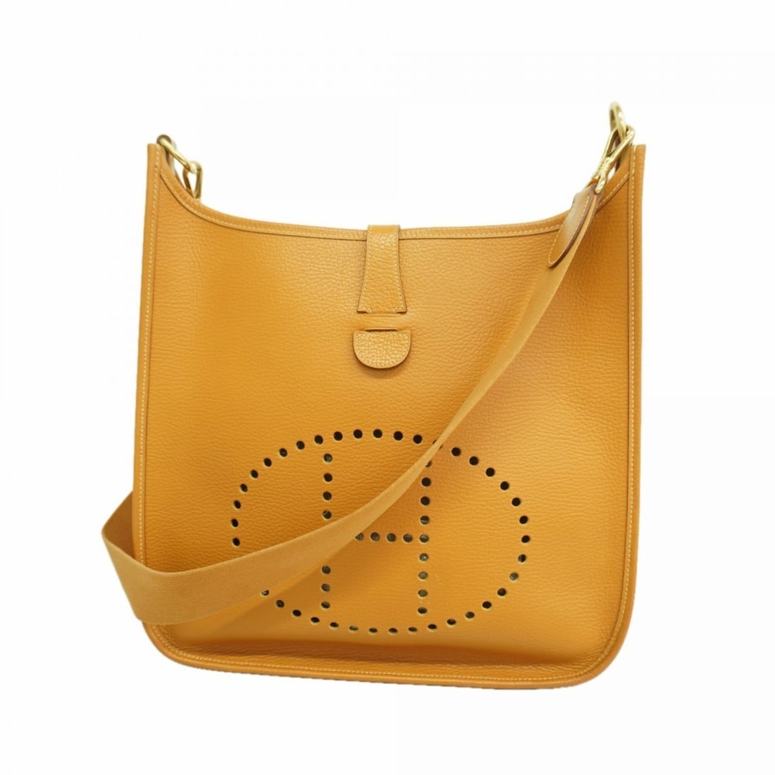 Hermes Evelyne 1GM Shoulder Bag, Ardennes Natural, ?E stamp, Women's, OP013204: --- Catalog ---Category: SizeSize (HxWxD): 32cm x 33.5cm x 9cm / 12.59'' x 13.18'' x 3.54''Category: DesignType: Shoulder bagColor: NaturalGender: WomenMaterial: Ardennes leather Hardware Color: GoldC