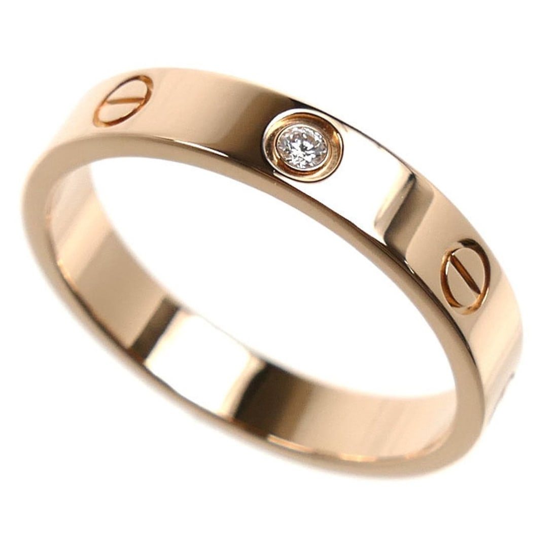 CARTIER Cartier 18KPG Pink Gold Mini Love 1P Diamond Ring B4050759 59 5.0g Women's: --- Catalog ---Category: SizeJP Size: 18.5US Size: 9Category: DesignType: Band ringStone: DiamondGender: WomenMaterial: Pink gold (18K)Category: GeneralMPN: B4050759Brand: CartierCountry of Origin: Fr