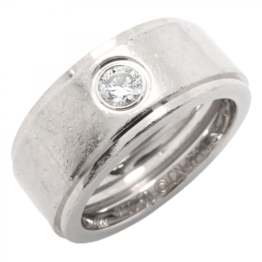 Cartier Fortune Ring, 1PD (18K White Gold) with Diamond, Size #50, Ladies', P3189922: --- Catalog ---Category: SizeUS Size: 5.5Brand Size: 50Category: DesignType: Band ringStone: DiamondGender: WomenMaterial: White gold (18K)Category: GeneralBrand: Cartier--- Item List ---Section: Cond