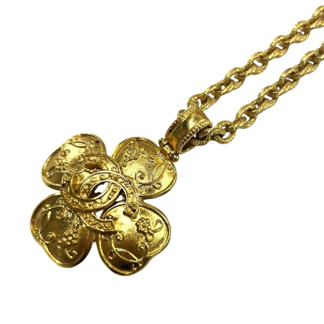 Chanel Necklace for Women, Vintage Triple Coco Long Necklace, CHANEL GP 96A Gold, Approx. 89.7g,: --- Catalog ---Category: SizePendant Size: 50mm x 47mm / 1.96'' x 1.85''Neck Circumference: 60 cm / 23.62''Category: DesignColor: GoldGender: WomenMaterial: Gold platingNecklace Type: NecklaceCategory
