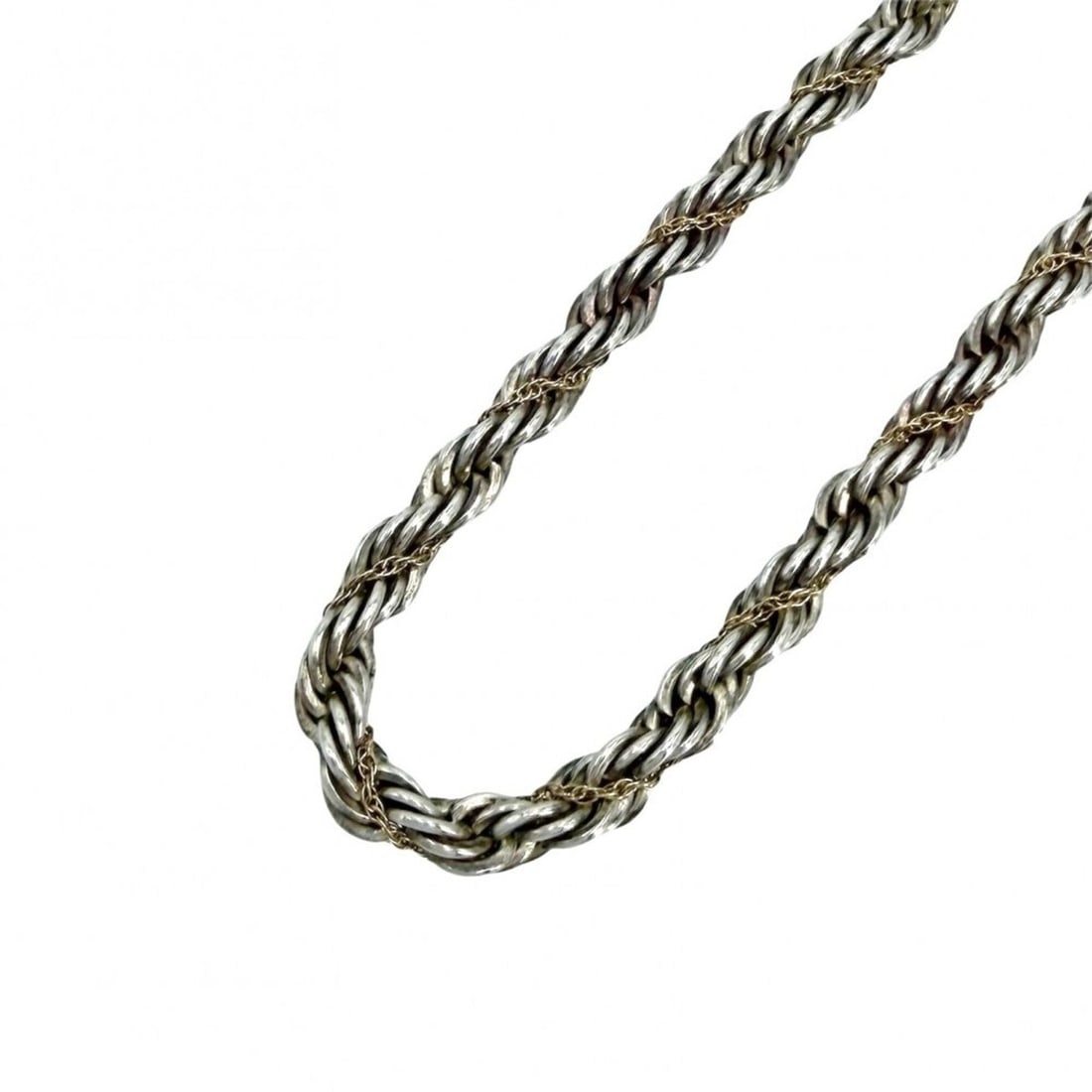 Tiffany & Co. Men's Twist Rope Necklace, Jewelry Accessory, 18K Yellow Gold (Au750), Sterling Silver: --- Catalog ---Category: SizeNeck Circumference: 61 cm / 24.01''Category: DesignGender: MenMaterial: Silver 925, Yellow gold (18K)Necklace Type: NecklaceCategory: GeneralBrand: Tiffany--- Item List --