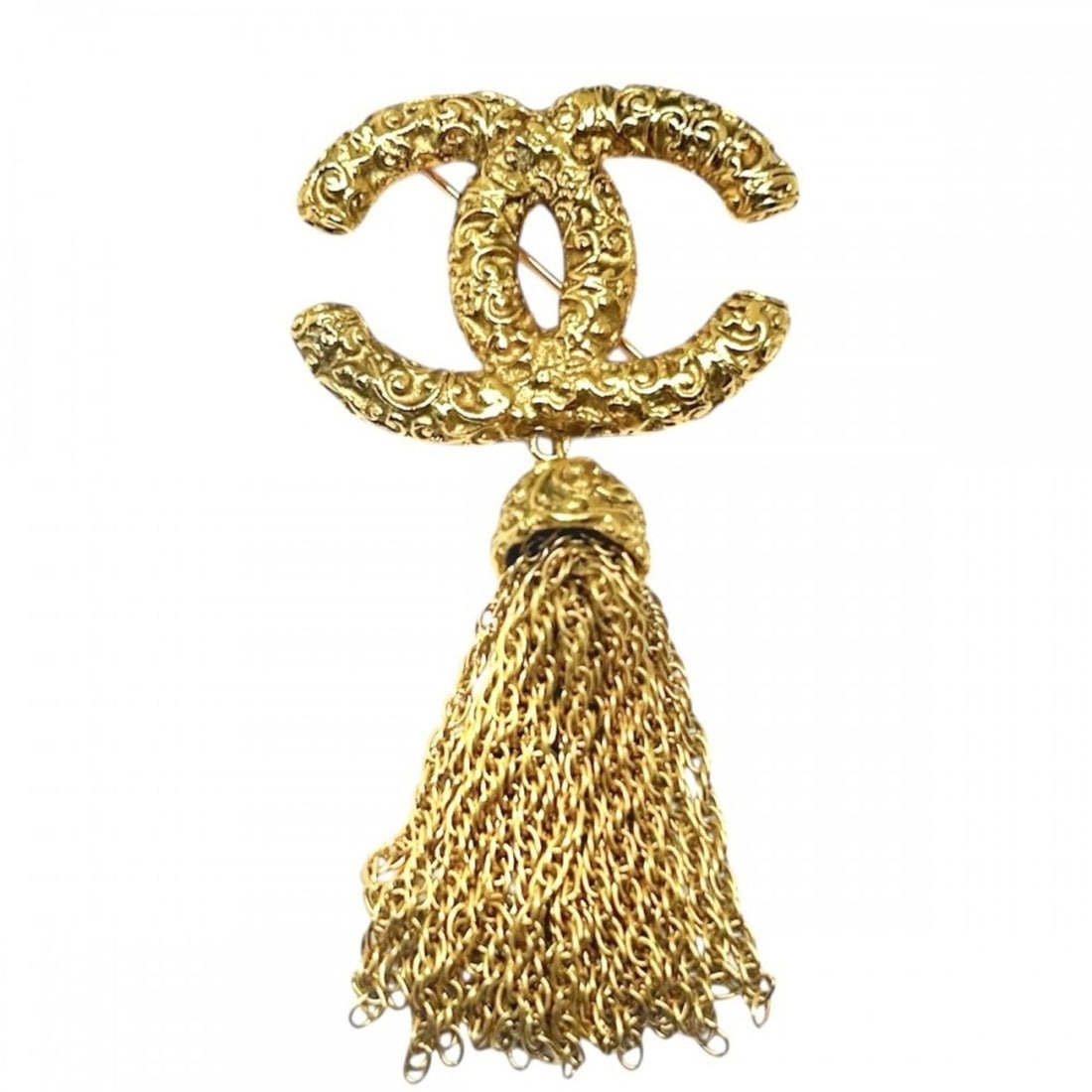Chanel Brooch for Women, Magma Coco Mark, Accessory, Fringe, Lava, Vintage, CHANEL GP 93A Gold,: --- Catalog ---Category: SizeWeight: 29.7g / 1.04oz.Size (HxWxD): 8.5cm x 4.2cm / 3.34'' x 1.65''Category: DesignType: BroochColor: GoldFinish: Gold platedGender: WomenSeason: VintageCategory: General