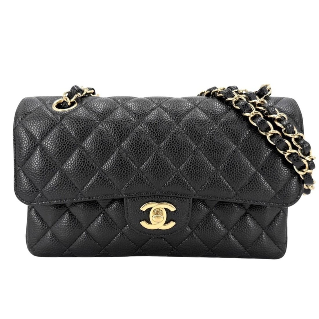 Chanel Matelassé 23 Shoulder Bag for Women, Double Chain, Flap, Bag, Crossbody Coco Mark, Turnlock,: --- Catalog ---Category: SizeSize (HxWxD): 15cm x 23cm x 6.5cm / 5.9'' x 9.05'' x 2.55''Strap Length: 91cm / 35.82''Category: DesignType: Shoulder bagColor: BlackGender: WomenMaterial: Grained Calfski
