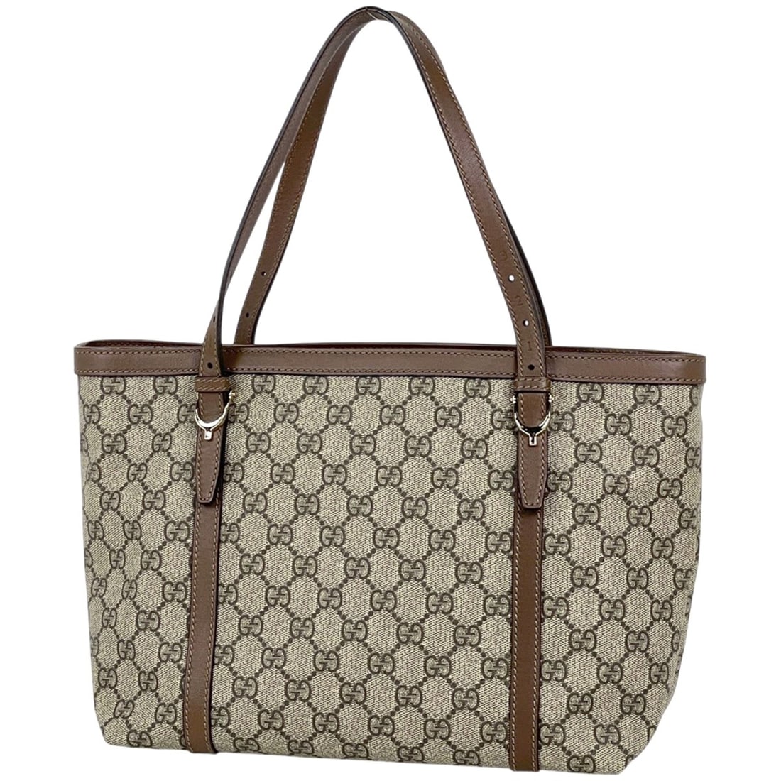 Gucci GG pattern tote bag, coated canvas, beige/brown, 336776, women's.: --- Catalog ---Category: SizeSize (HxWxD): 21cm x 28cm x 12cm / 8.26'' x 11.02'' x 4.72''Category: DesignType: Tote bagColor: Beige brownGender: WomenMaterial: Coated canvas , Leather Category: Genera
