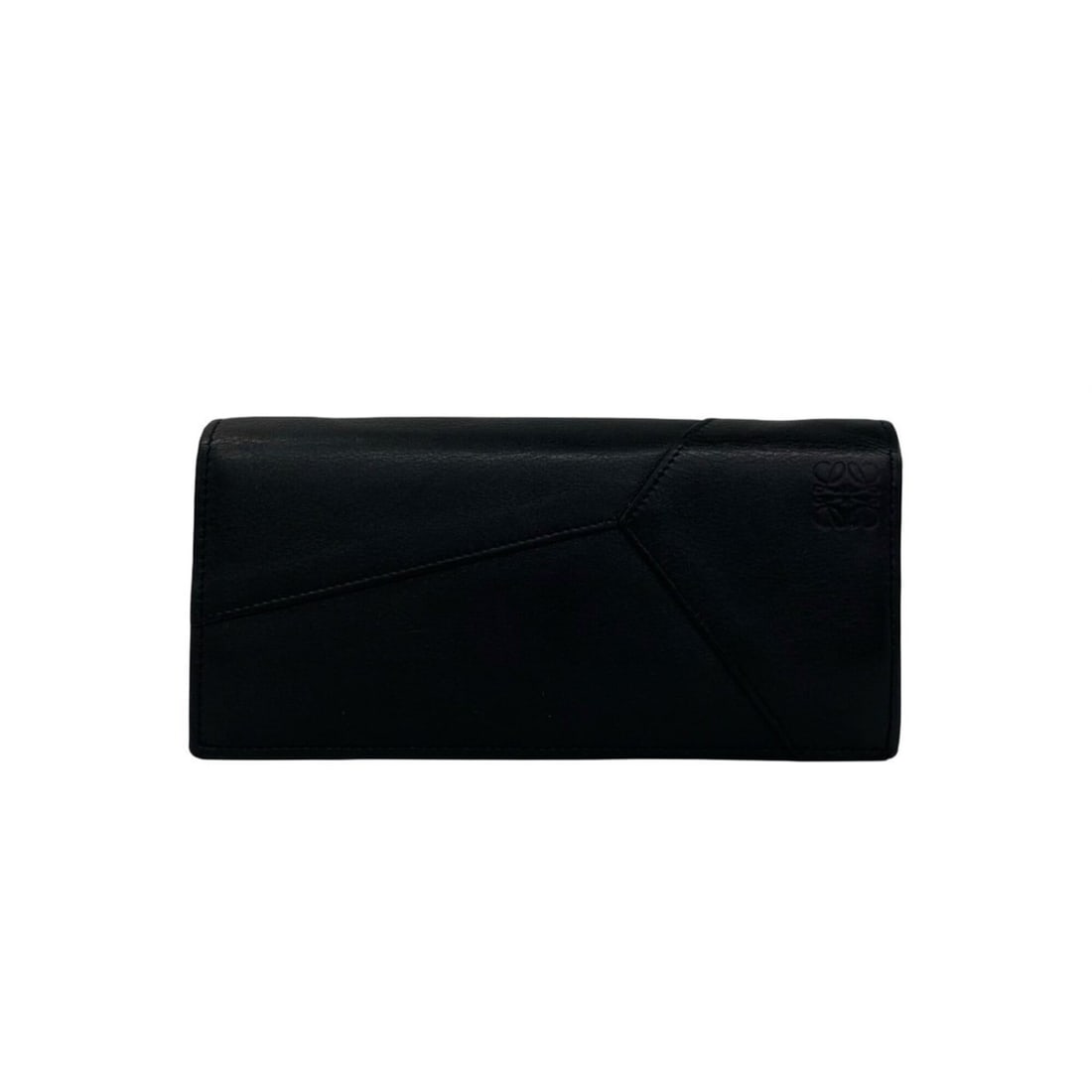 LOEWE Puzzle Long Horizontal Wallet, Anagram Logo, Leather, Genuine Bi-fold Black, 2674b: --- Catalog ---Category: SizeSize (HxWxD): 9cm x 19cm x 1.7cm / 3.54'' x 7.48'' x 0.66''Category: DesignType: Long wallet (bi-fold)Color: BlackGender: WomenMaterial: Leather Category: GeneralBrand: Lo