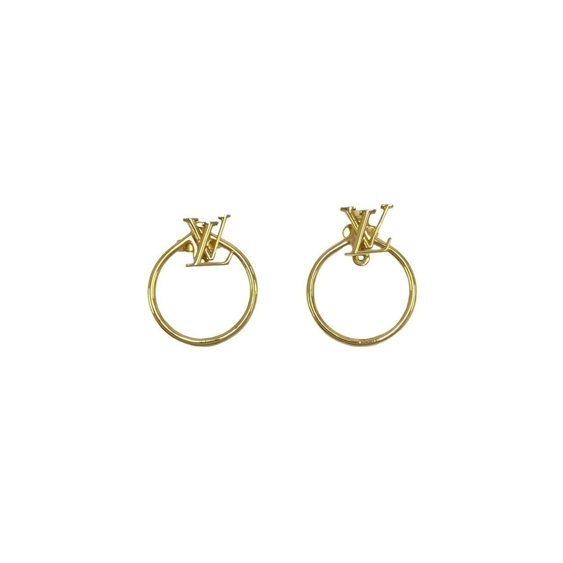 LOUIS VUITTON Louis Vuitton Boucles d'Oreilles Hoop LV Eclipse Earrings GP Gold Accessory 1117e: --- Catalog ---Category: SizeSize (HxWxD): 21.00mm x 20.00mm / 0.83'' x 0.79''Category: DesignType: Stud earringsColor: GoldGender: WomenMaterial: Gold platingCategory: GeneralBrand: Louis Vuitton--- 