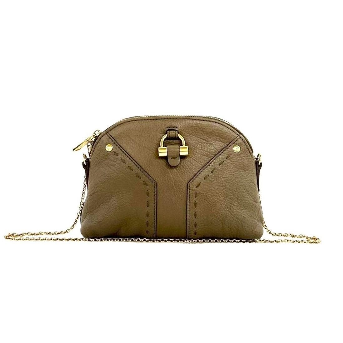 YVES SAINT LAURENT Muse Leather Chain Shoulder Bag Accessory Pouch Beige 2921a: --- Catalog ---Category: SizeSize (HxWxD): 12cm x 18cm x 5.5cm / 4.72'' x 7.08'' x 2.16''Category: DesignType: Pouch, Shoulder bagColor: BeigeGender: WomenMaterial: Leather Category: GeneralBrand: Yve