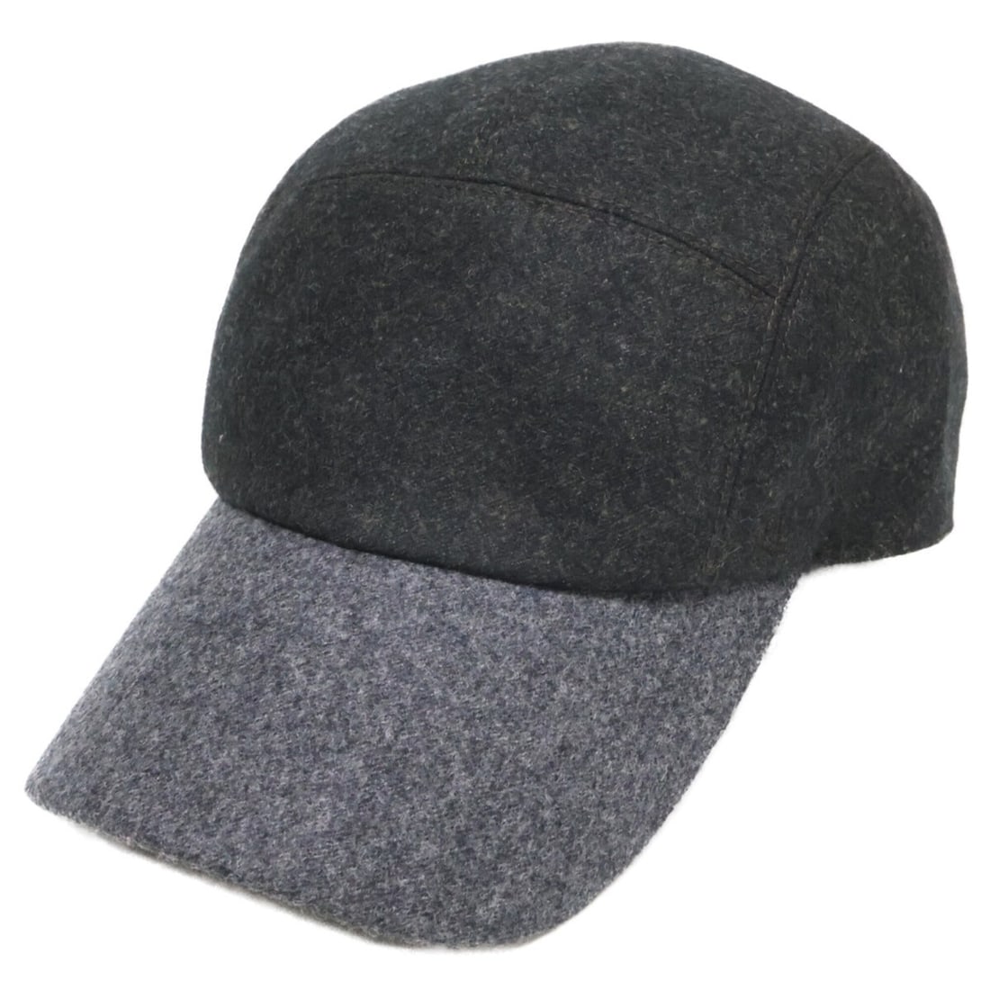 HERMES Hermes H embroidered wool cap hat size 59 charcoal gray men's (1 of 11)
