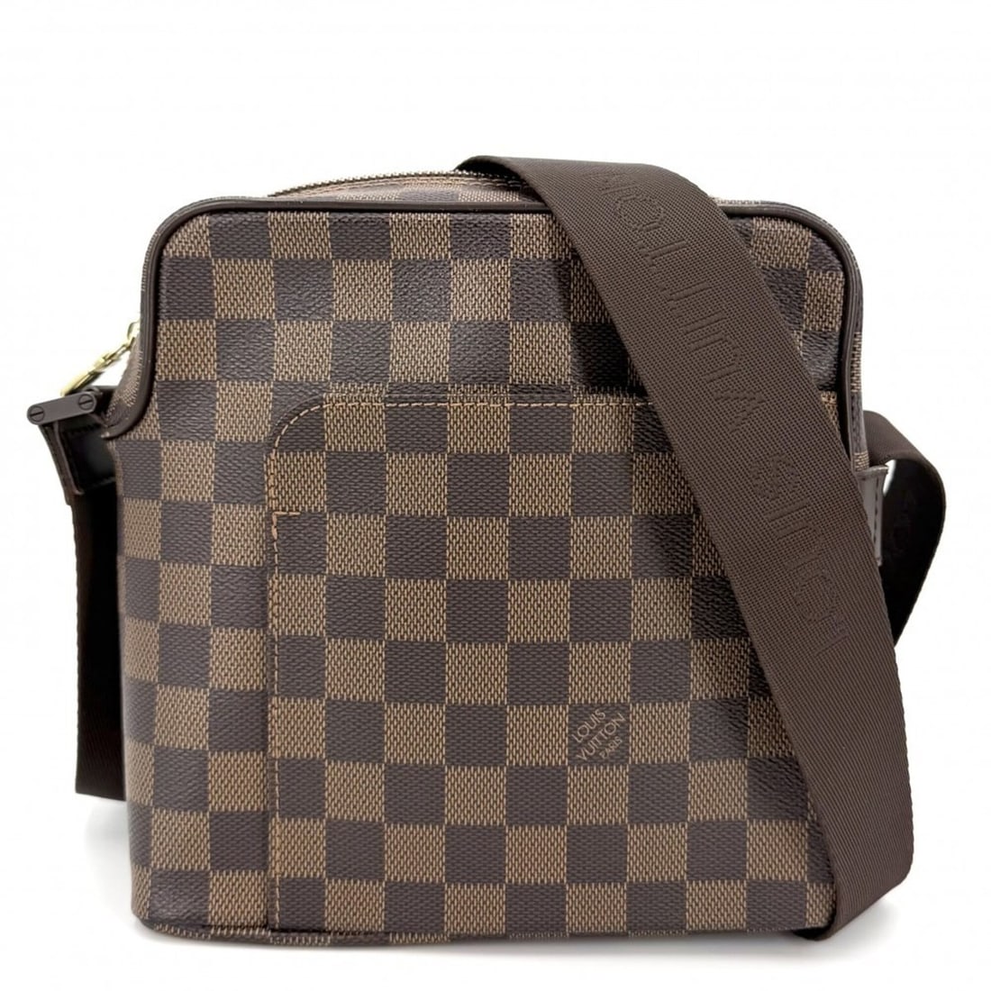 Louis Vuitton Olaf PM Shoulder Bag for Women, N41442, Damier Canvas, Brown, Gold Hardware: --- Catalog ---Category: SizeSize (HxWxD): 20cm x 20cm x 8cm / 7.87'' x 7.87'' x 3.14''Category: DesignType: Shoulder bagColor: BrownGender: WomenMaterial: Damier Canvas Category: GeneralMPN: N41442Br