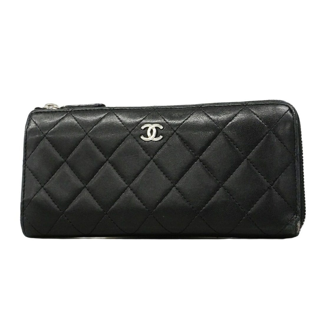 Chanel Matelassé Lambskin Long Wallet, Black, Women's: --- Catalog ---Category: SizeSize (HxWxD): 9cm x 19.5cm x 2.5cm / 3.54'' x 7.67'' x 0.98''Category: DesignType: Long wallet (bi-fold)Color: BlackGender: WomenMaterial: Leather Leather/Fur Type: Lambsk