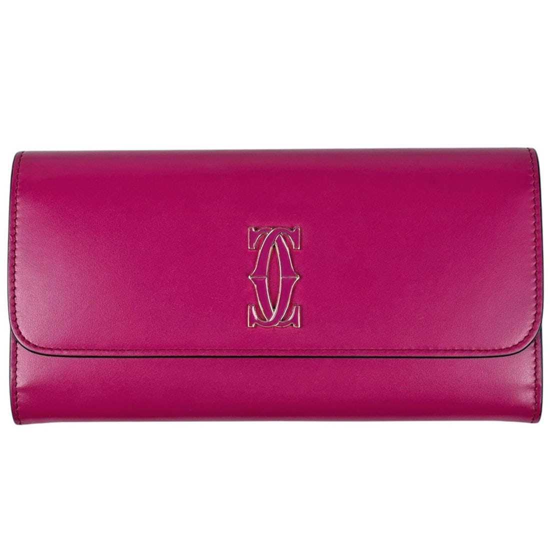 Cartier C de Bi-fold Long Wallet, Double C, Leather, Pink, Women's: --- Catalog ---Category: SizeSize (HxWxD): 10cm x 19cm x 2cm / 3.93'' x 7.48'' x 0.78''Category: DesignType: Long wallet (bi-fold)Color: PinkGender: WomenMaterial: Leather Category: GeneralBrand: Cart
