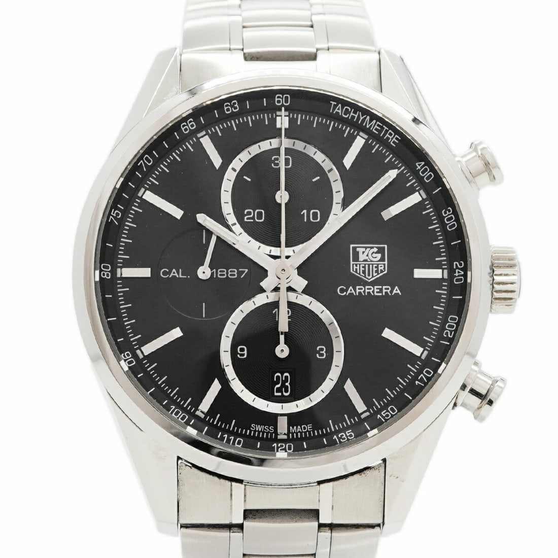 TAG Heuer Carrera Calibre 1887 CAR2110 Black Dial Men's Watch: --- Catalog ---Category: SizeWrist Size: 16cm / 6.29''Case Diameter: 41mm / 1.61''Category: DesignType: WristwatchGender: MenColor (Dial): BlackMaterial (Band): Stainless steelCategory: GeneralMPN: CA