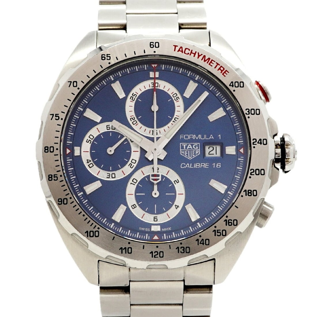 TAG Heuer Formula 1 Calibre 16 CAZ2015 Blue Dial Men's Watch: --- Catalog ---Category: SizeWrist Size: 18cm / 7.08''Case Diameter: 44mm / 1.73''Category: DesignType: WristwatchGender: MenColor (Dial): BlueMaterial (Band): Stainless steelCategory: GeneralMPN: CAZ