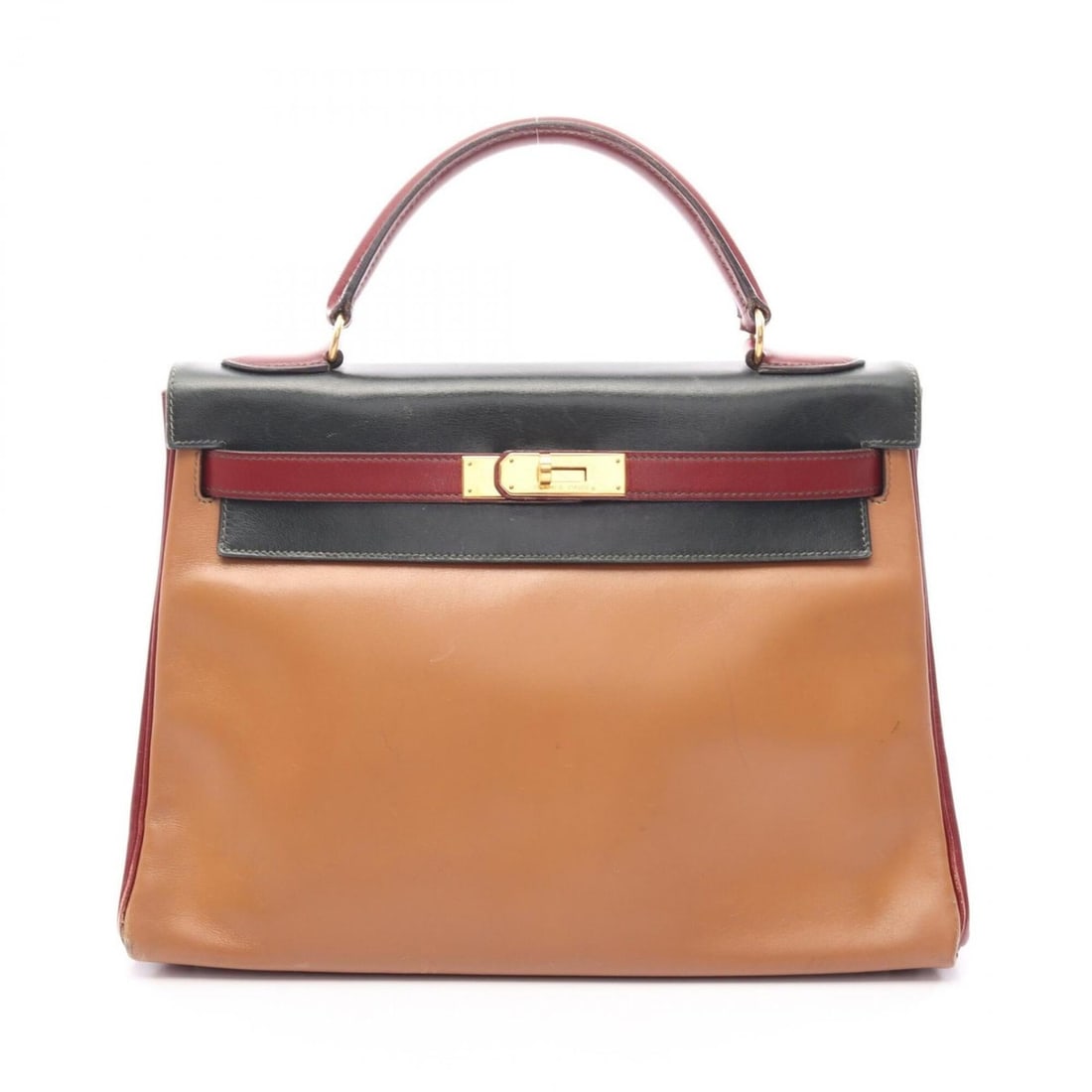Hermes Kelly 32 Tricolor Natural Rouge H 2-Way Handbag Calfskin (Cowhide) Box Calf Leather Women's: --- Catalog ---Category: SizeSize (HxWxD): 23cm x 32cm x 12cm / 9.05'' x 12.59'' x 4.72''Category: DesignType: HandbagColor: Bordeaux, Brown, Green, Natural, Rouge HGender: WomenMaterial: Box calf lea